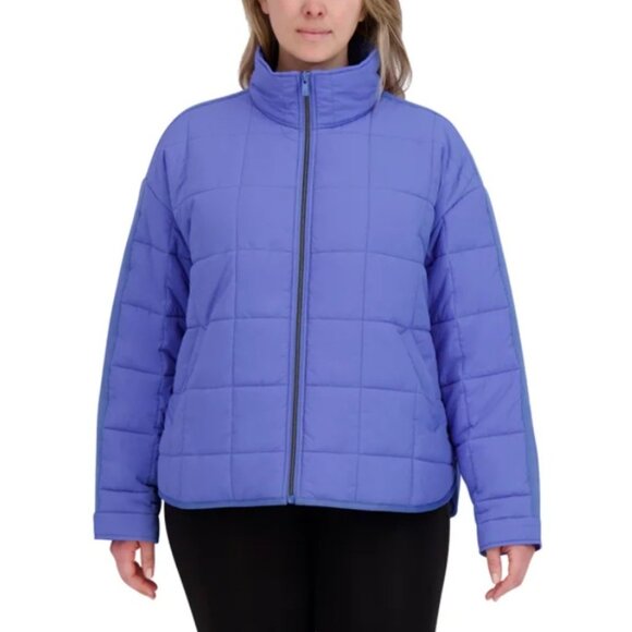 NWT Roxy Women's Quilted Jacket, Blue - Picture 9 of 11